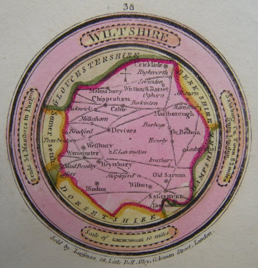 Map of Wiltshire - Luffman